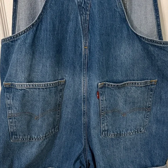 Levi's Blue Denim Overalls vintage style Sz L - Picture 5 of 5